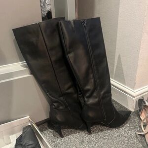 Sleek Black Heeled Boots
